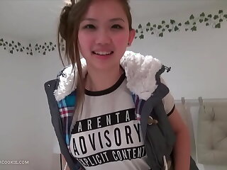 Cute Asian nubile masturbates