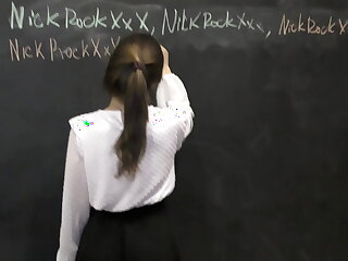 Shy classmate inhales teacher's big cock after class &excl; 18 y&period;o&period;
