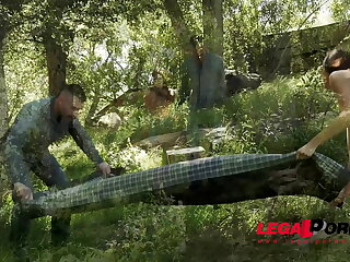 Small Asian teen Vina Sky's taut young pussy boinked hard by monster sausage GP696